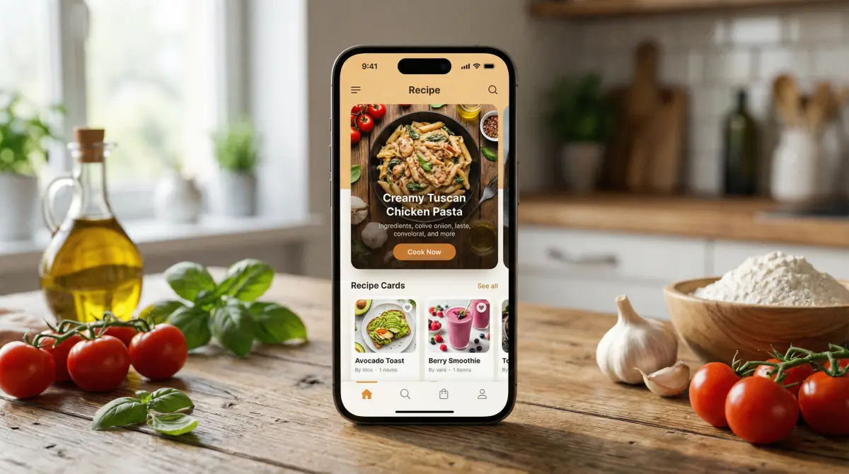 黑椒盖饭 APP界面展示 - 精美食谱浏览